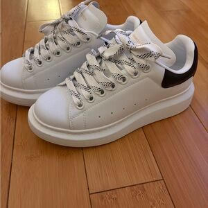 Alexander McQueen White and Black Women's Sneakers